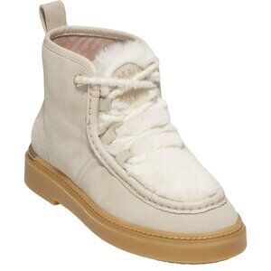 Cole Haan All Day Summit Angola Suede Shearling Faux Fur trim Chukka Bootie 9.5